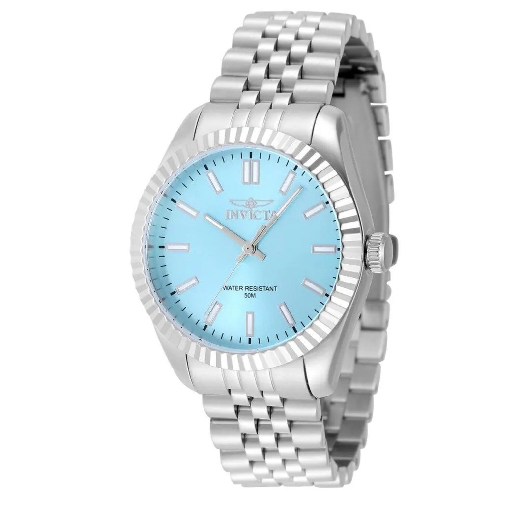 Invicta Womens Specialty Oxford Blue Dial Stianless Steel Band Water Resistant