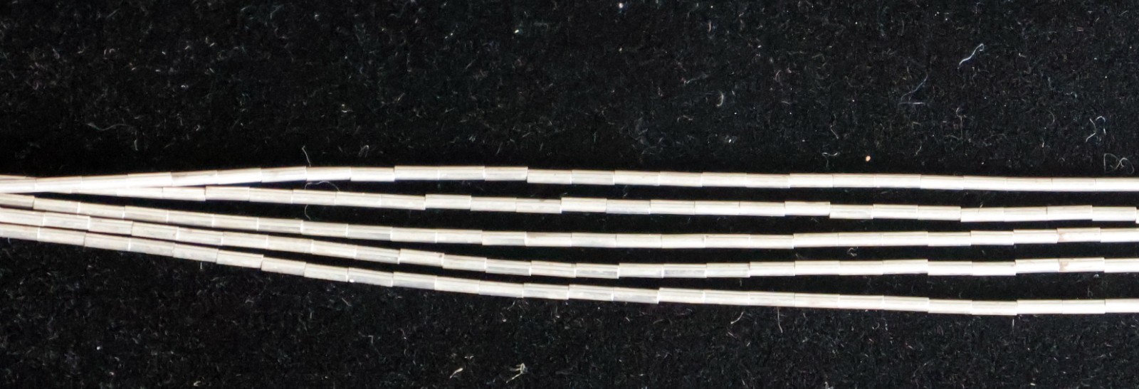 Southwest 925 Sterling Silver 5 Strand 18″ Liquid Silver Necklace