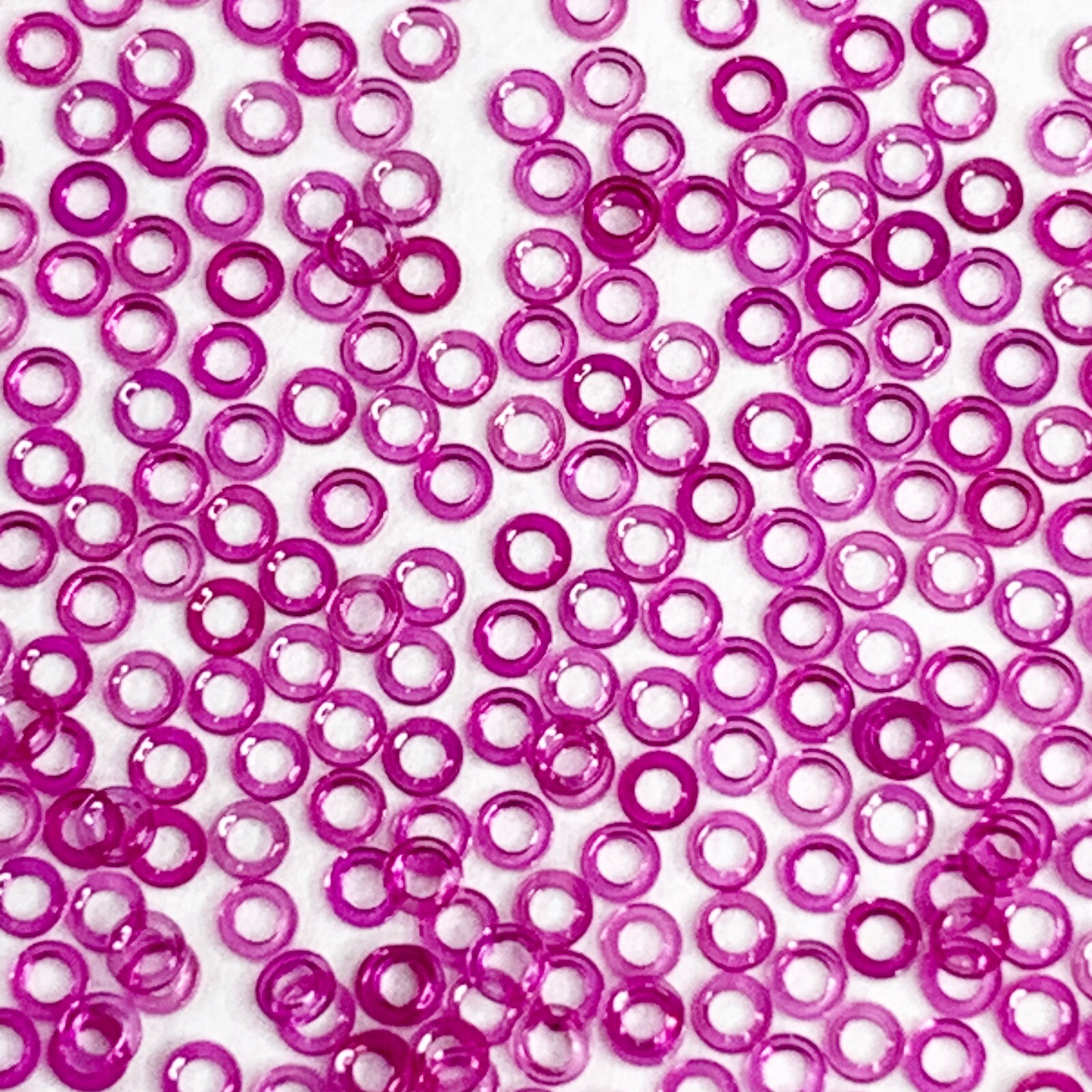 50 Watch Hole Jewels 1mm Lab Created Ruby Watchmaker Spare Job Lot Parts Repair