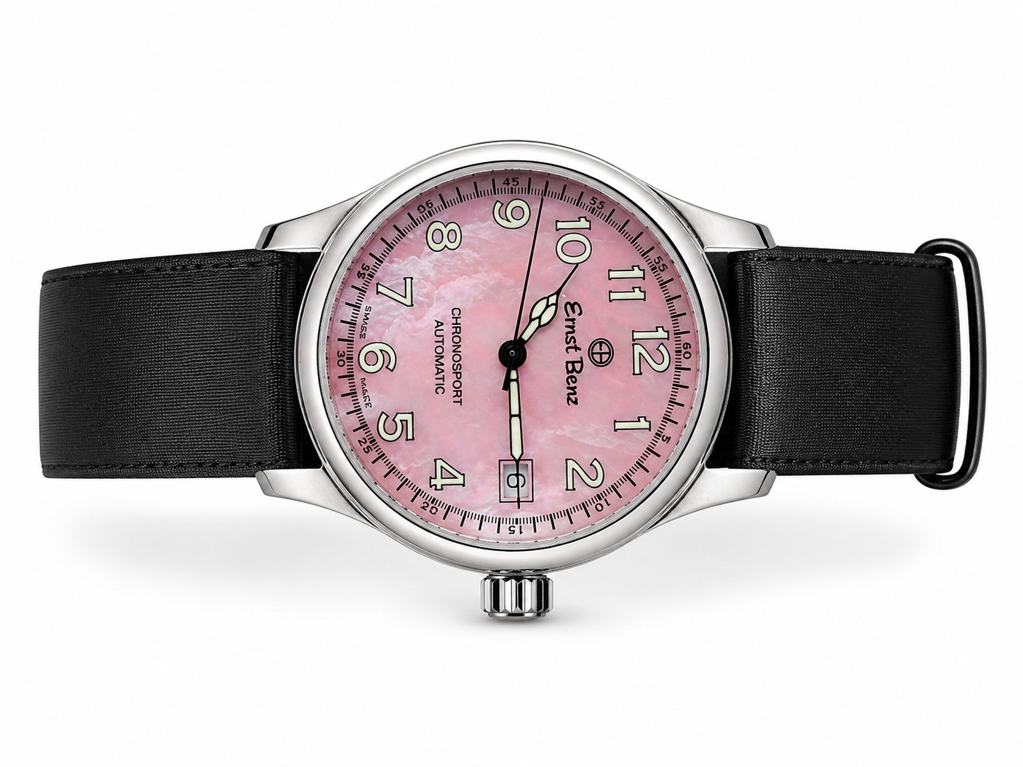 Ernst Benz Chronosport Automatic GC20323 Pink Mother of Pearl Dial Swiss Watch