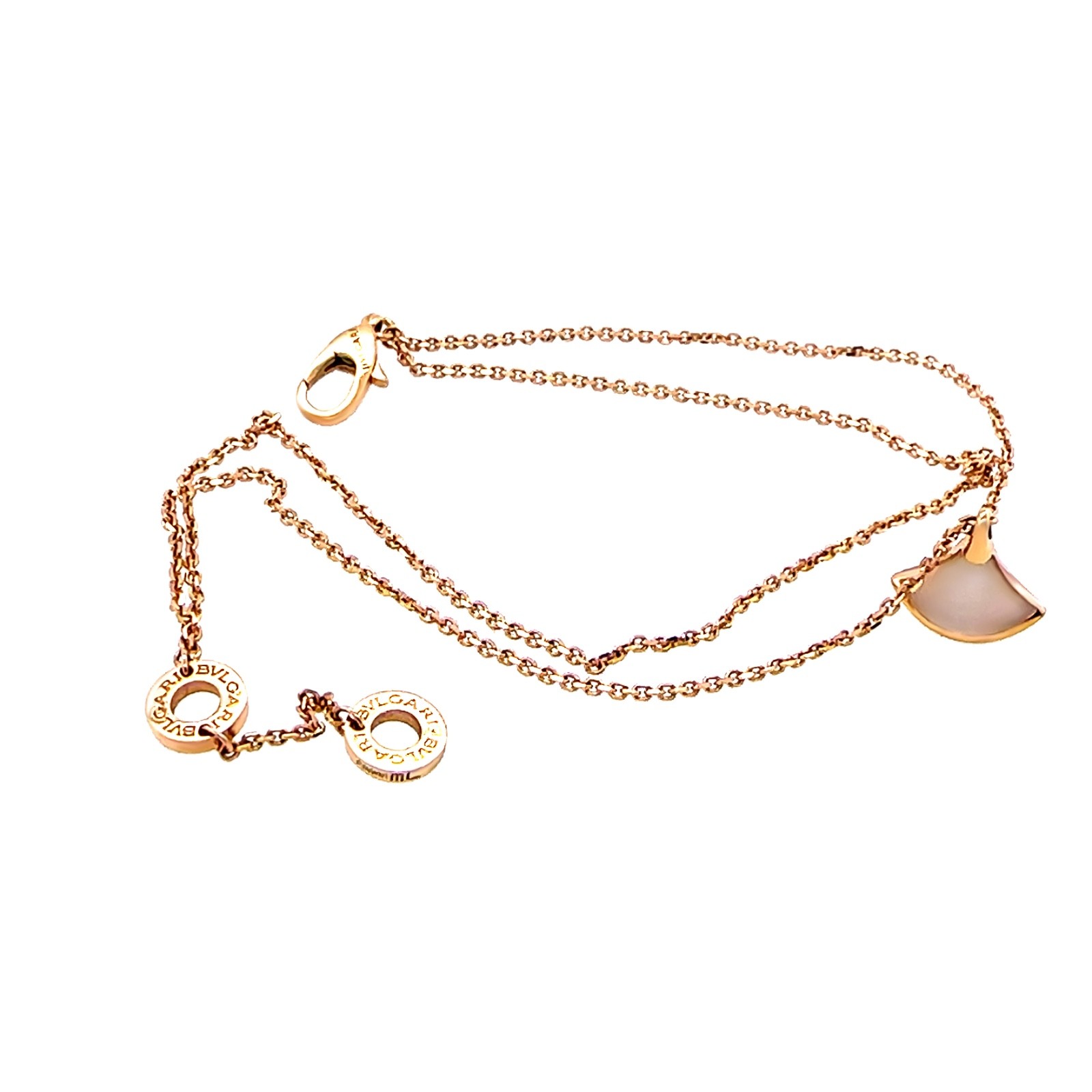 Authentic Bvlgari Divas’ Dream 18ct Rose Gold Pearl Bracelet 3.93g RRP $2,820*