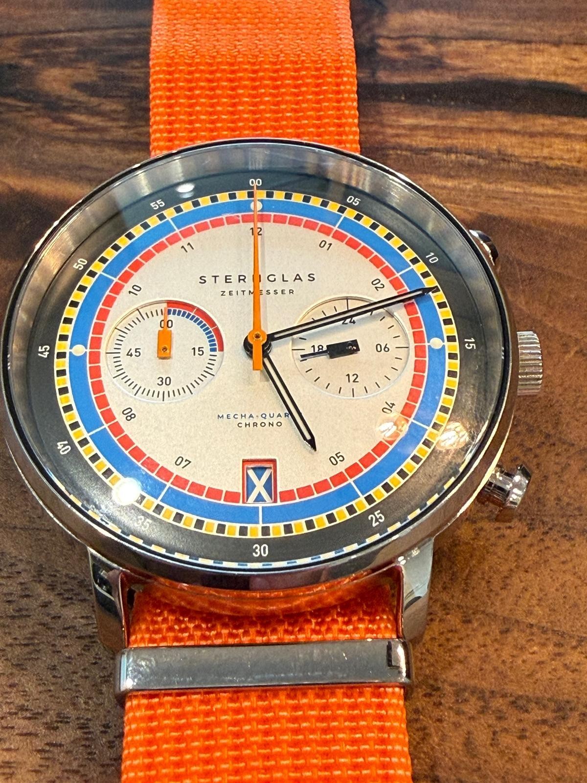 Sternglas Hamburg Chrono –Bauhaus Chronograph (42 mm) Mecha-Quartz Watch