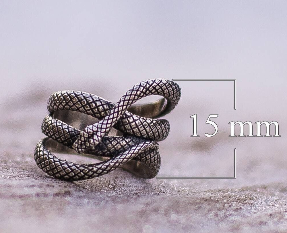 925 Silver Plated Vintage Snake Ring – Royal Style Promise Ring for Christmas