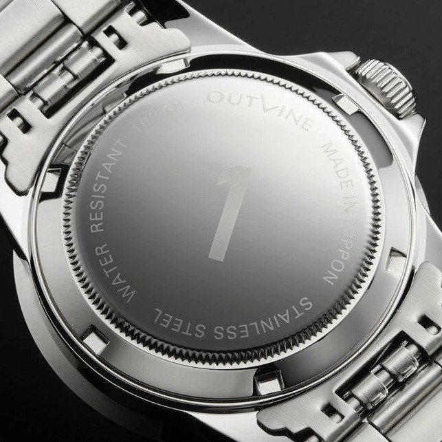 [B1Y] OUTLINE Black Diver 369 Type Automatic Men’s Watch Vintage [g8v]