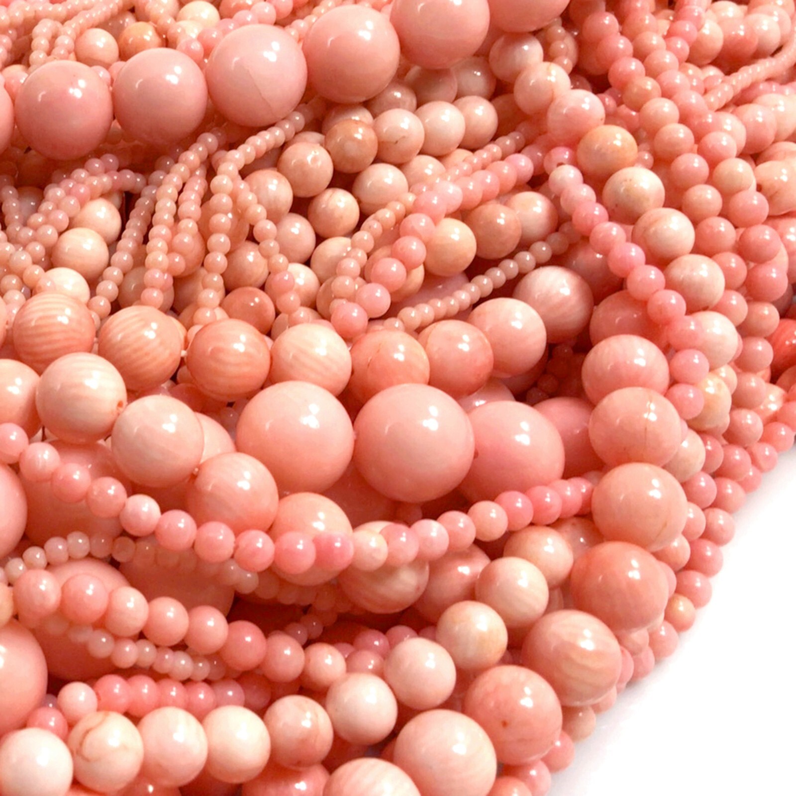 Pink Coral Angel Skin Smooth Round Loose Beads 15″ 2mm 3mm 4mm 6mm 8mm 10mm