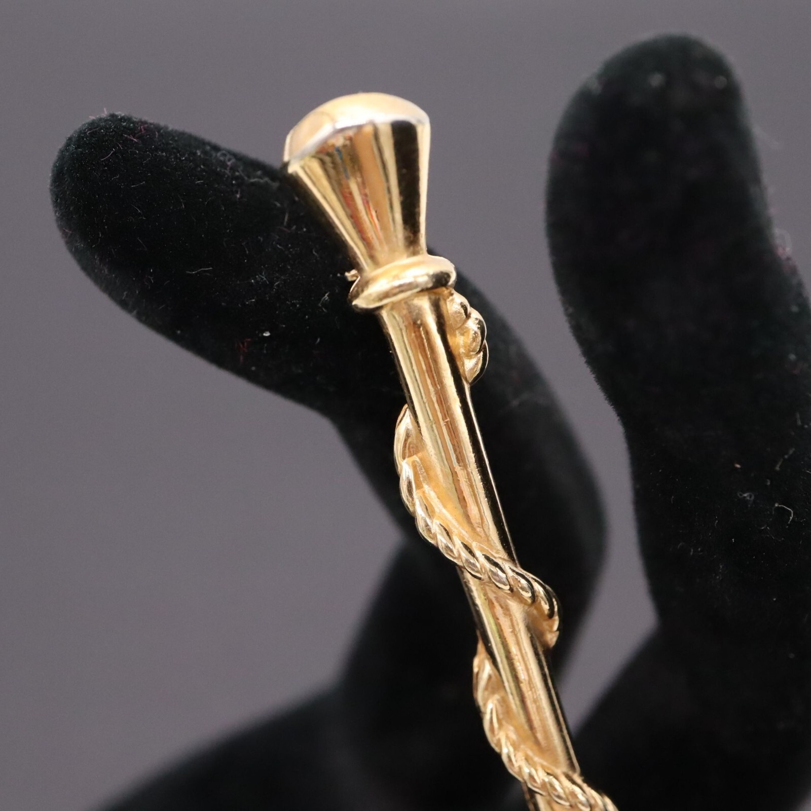 Vtg Crown Trifari Drum Major Majorette Pin Baton Scepter Marching Band AS IS