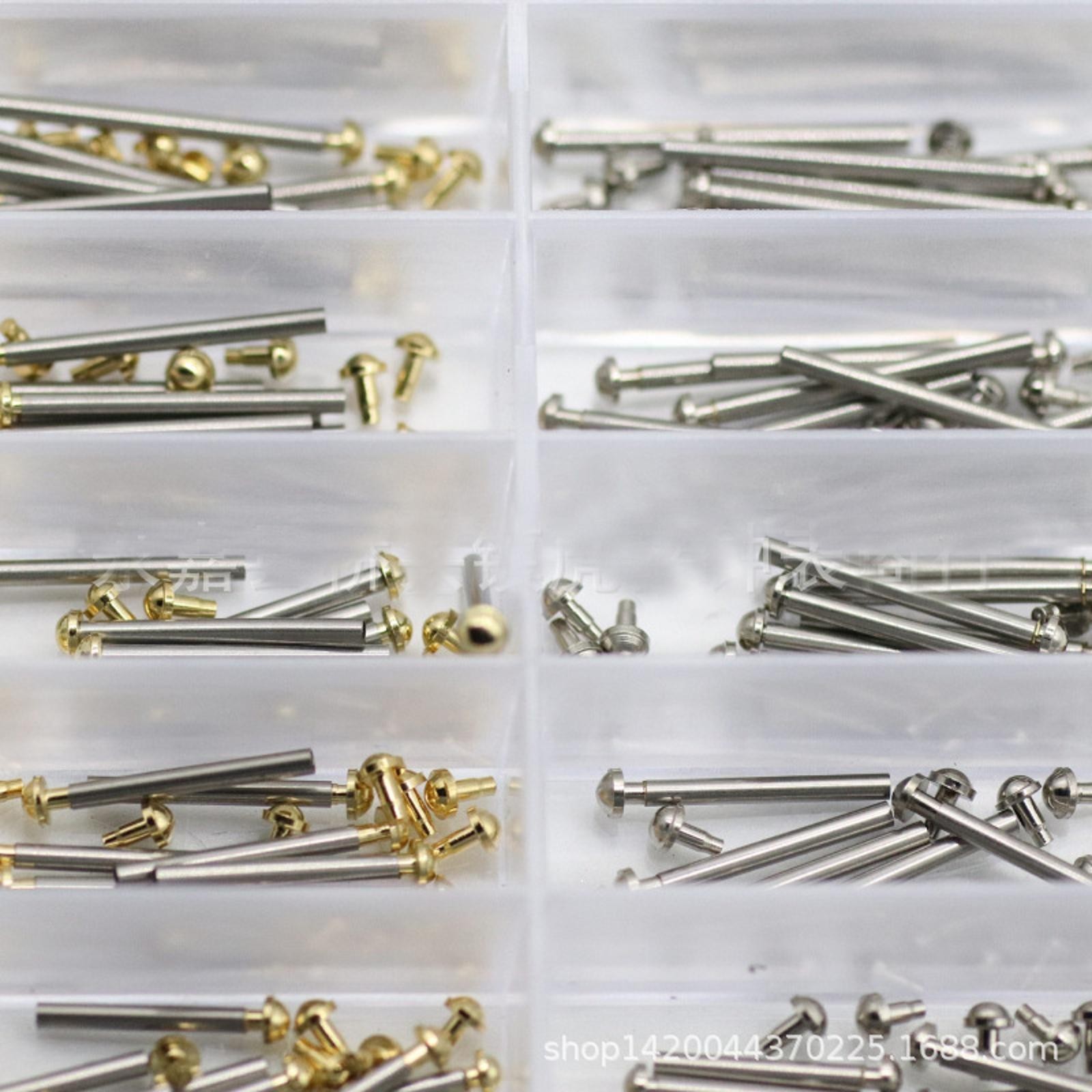 200Pack 10-20mm Assorted Watch Band Tube Pins Bracelet Rivet Set