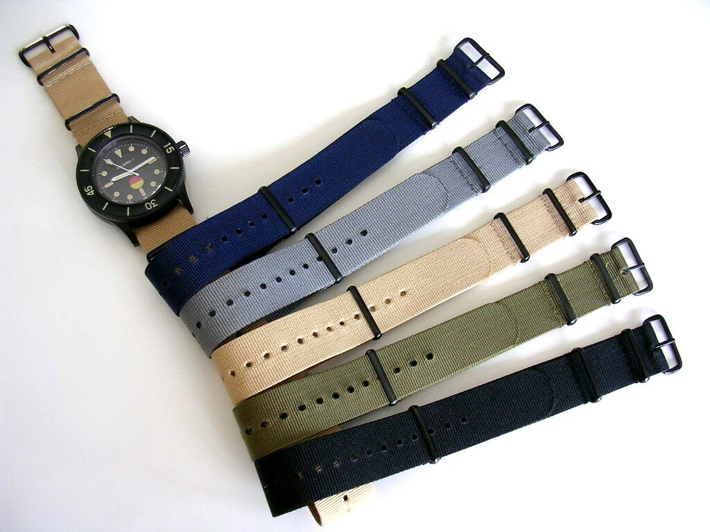 24mm Green NATO G10 PVD Premium Nylon watch band strap RAF IW SUISSE 18 19 20 22