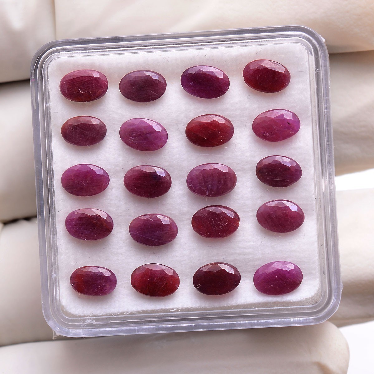 Set 21 Pcs Natural African Ruby Untreated 6mmx4mm Oval Cut Stunning Gemstone Lot