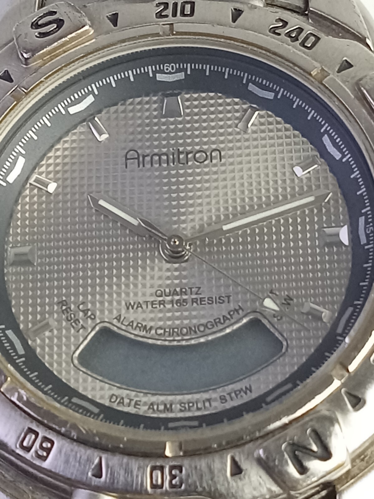 Armitron Men’s Blue Dial 42mm T205 Stianless Steel Watch Needs reset