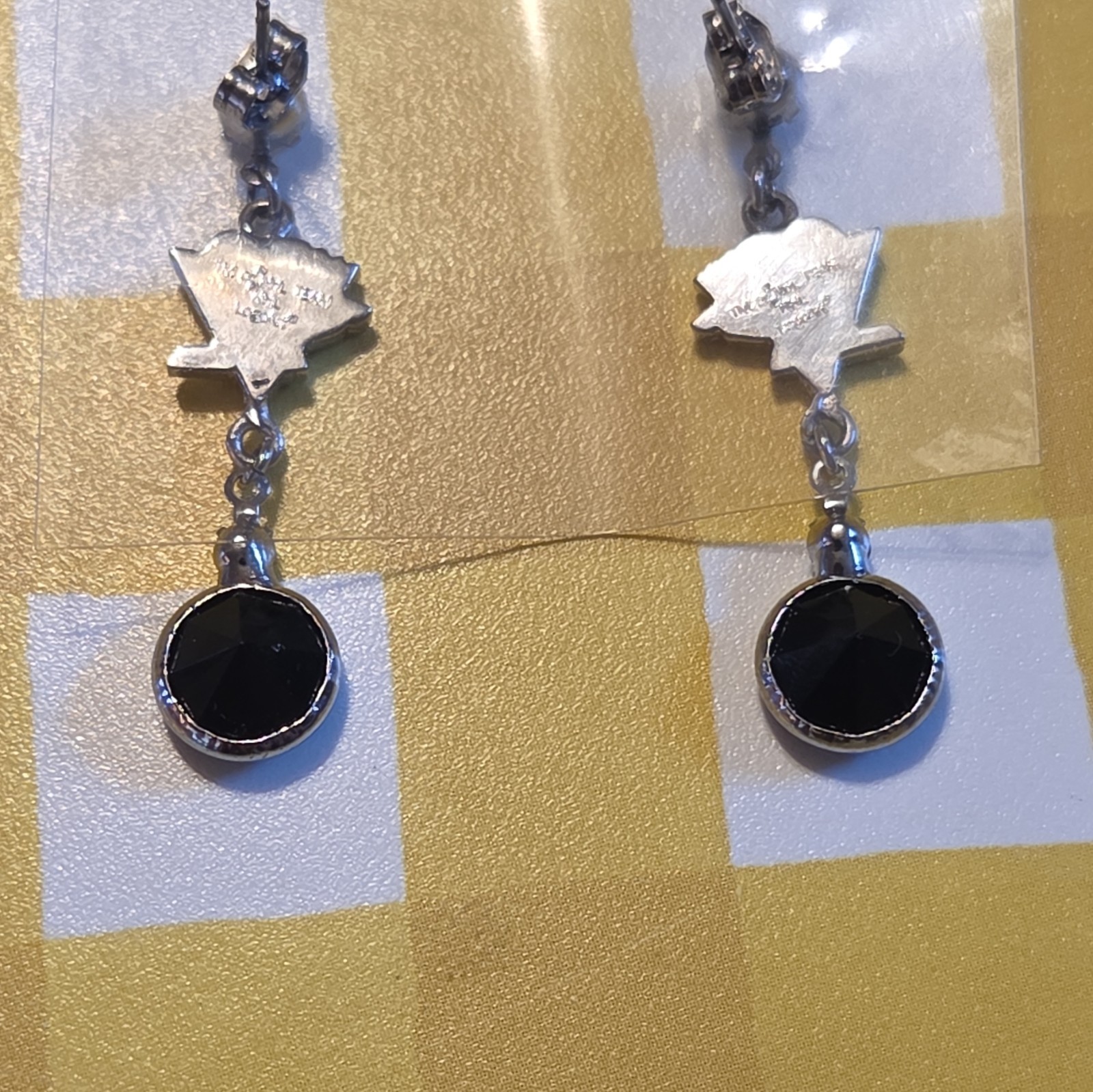 Pittsburgh Penguins NHL LogoArt Dangle Earrings Nickle Free Silver-Tone Earrings