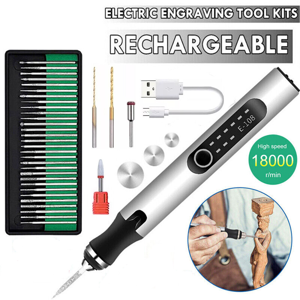 Cordless Electric Mini Drill Grinder Engraving Pen Variable Speed Rotary Tool