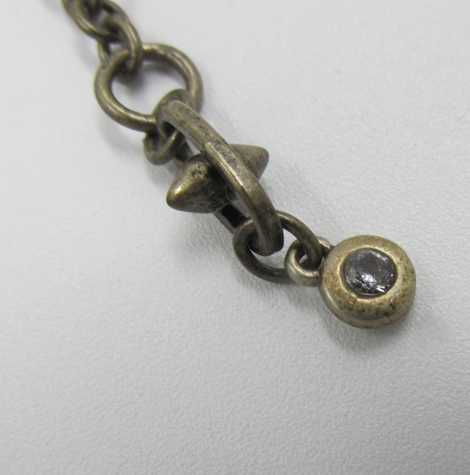 Art Deco Inspired Signed Cabi Speakeasy Pendant Necklace Rhinestones Glass Stone