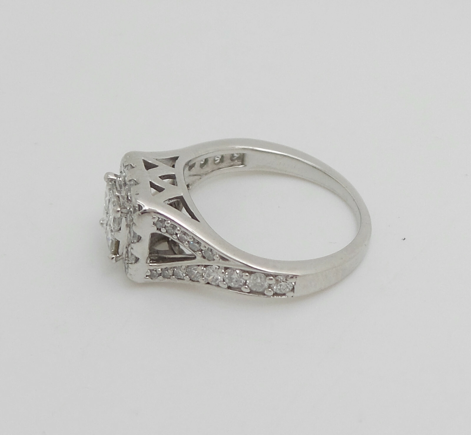 1CT Natural Diamond Anniversary Engagement Wedding Bridal Ring 14K White Gold