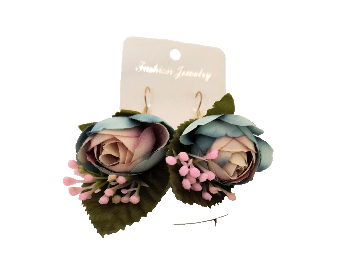 New Fashion Earrings for Pierced Ears Hook Style Polyester Multicolor Flowers