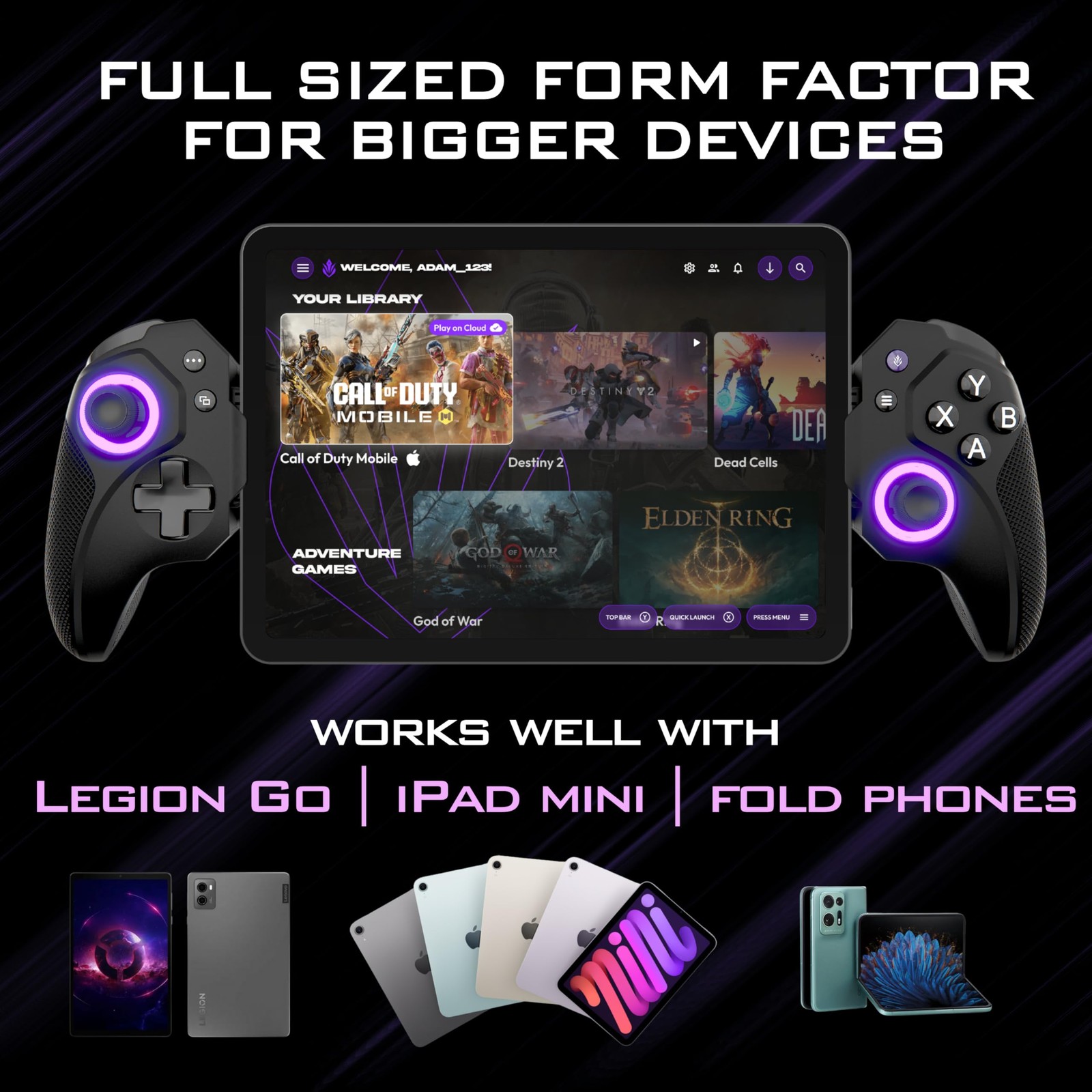 Elo Vagabond Mobile Gaming Controller – Iphone 15/16 Ipad Mini Android Phone