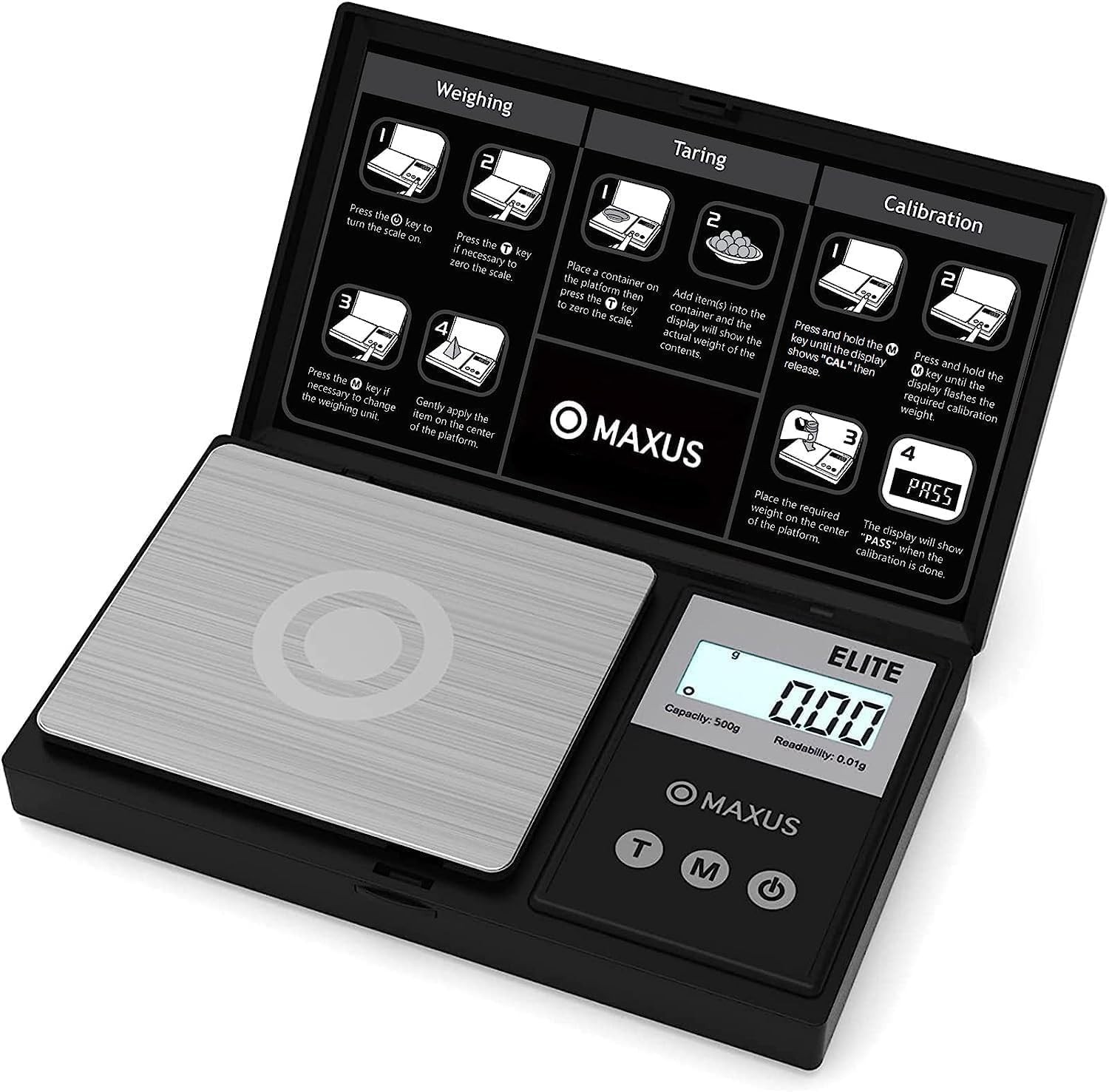 Compact 500g Digital Pocket Gram Scale with Tare Function & Backlit LCD Display