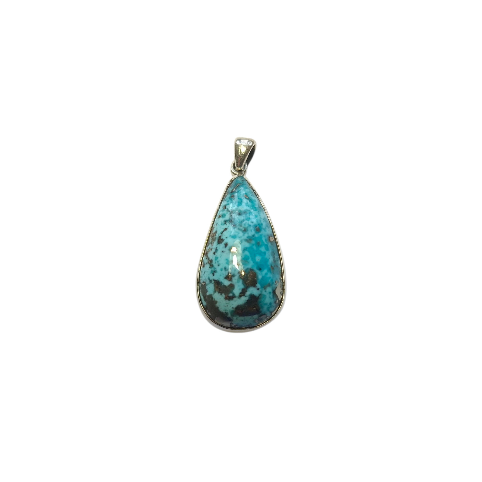 Cute Turquoise Silver Pendant Only Gemstone Feroza Firuze Dunyagems Gift 775