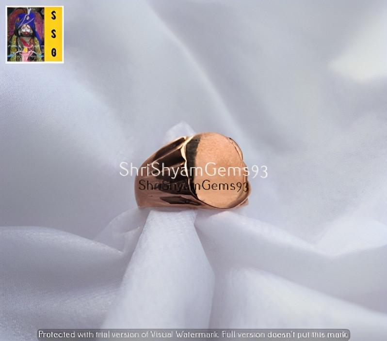 Men’s Pure Solid Copper New Design Signet Cast For Men Women Unisex Band Ring
