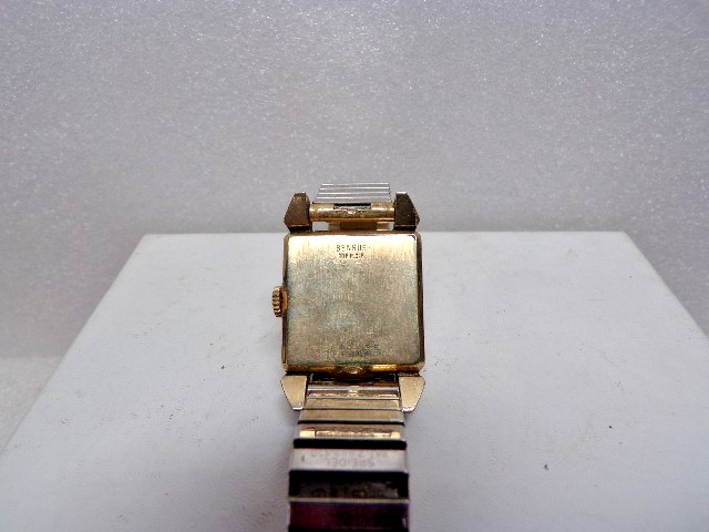 VINTAGE Benrus 17 Jewel 10K RGP Bezel I n a Speidel Band Mode ;DM21 RUNS