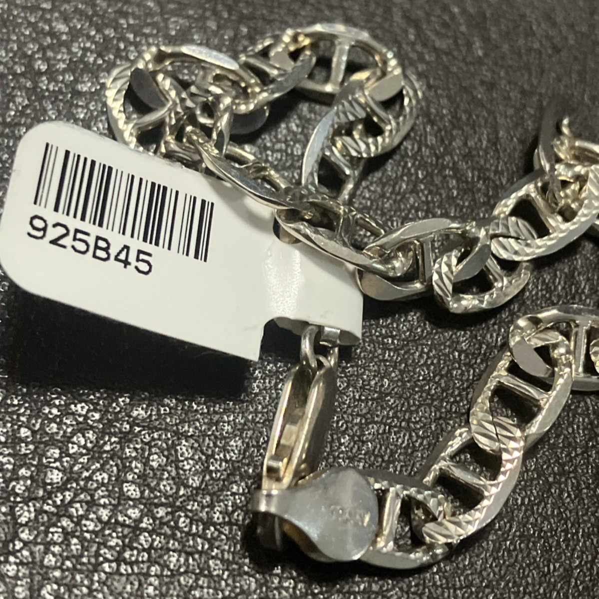 925 Italy Sterling Silver Mariner Link Solid Bracelet 8.25grams 8.2” 6.2mm NWT