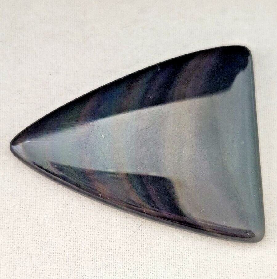 Gemstones Loose Obsidian Cabochon 8.9 gr Pendant Size 40 mm x 32 mm x 5 mm