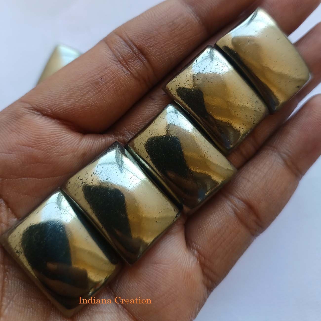 Natural Pyrite Rectangle Cabochon 6x8mm To 20x25mm Loose Gemstone