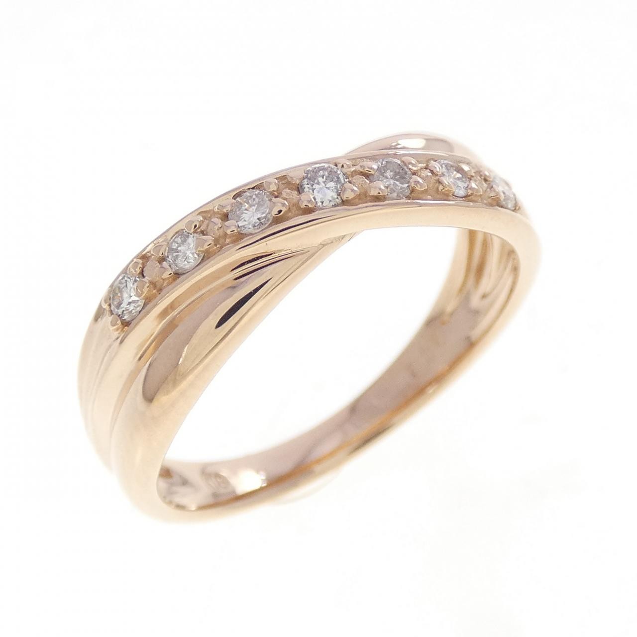 Authentic K18PG Diamond Ring 0.14CT #230-000-721-6663
