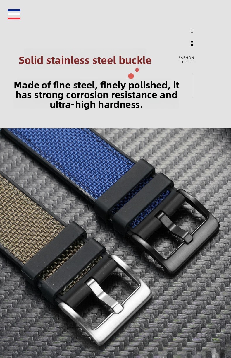 For Tissot Quickster T125617A Nylon Canvas Rubber Watch Strap Quick Release 22mm