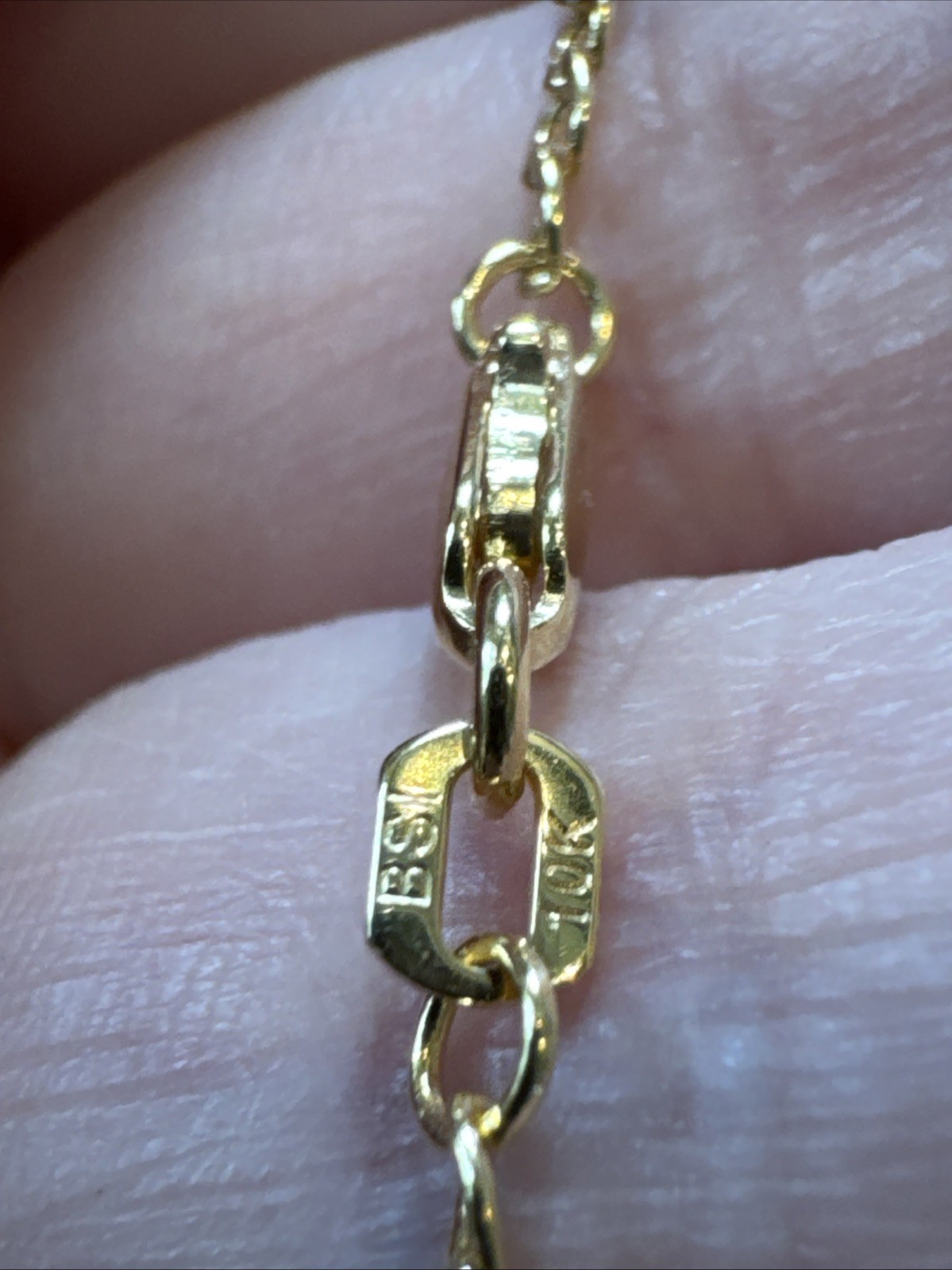 NEW 10K Yellow Gold Cuban Link Bracelet 7” 2.1mm Dainty Unisex Lobster Clasp