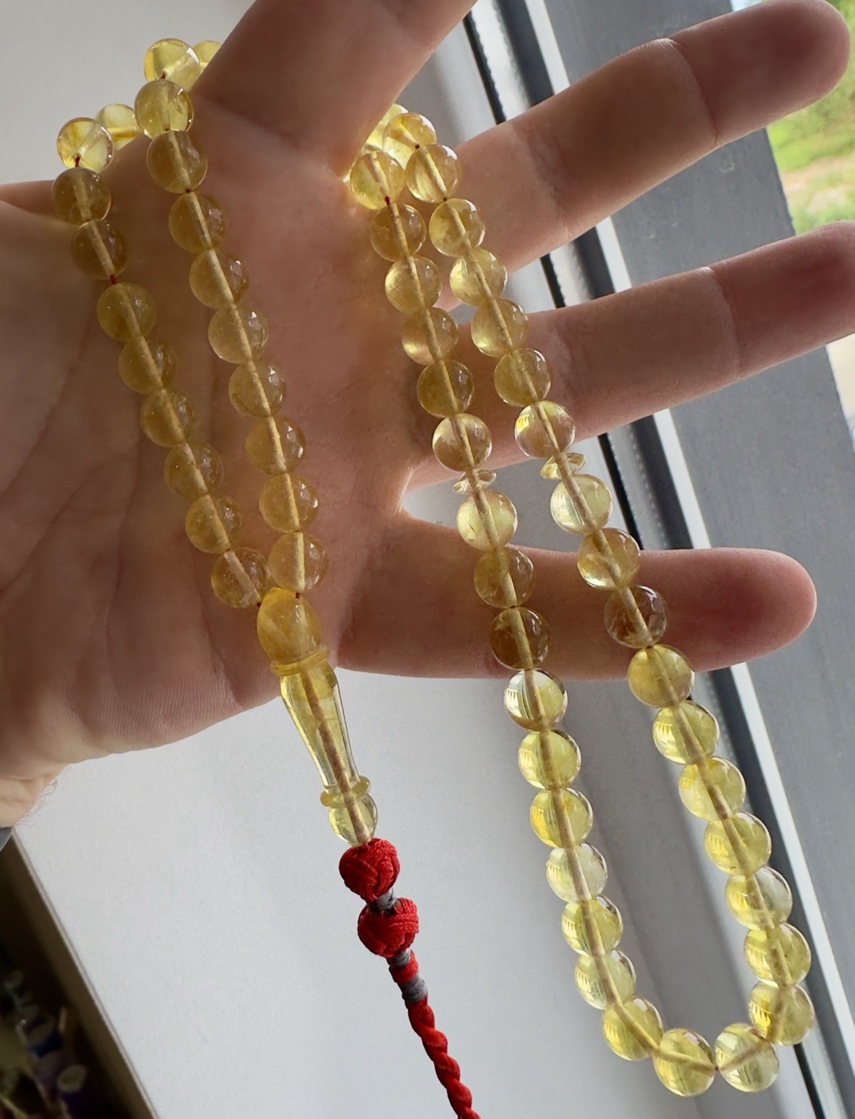 Natural Baltic Amber 29g. Islamic Prayer Rosary 9mm. 66 Beads Tasbih Misbaha
