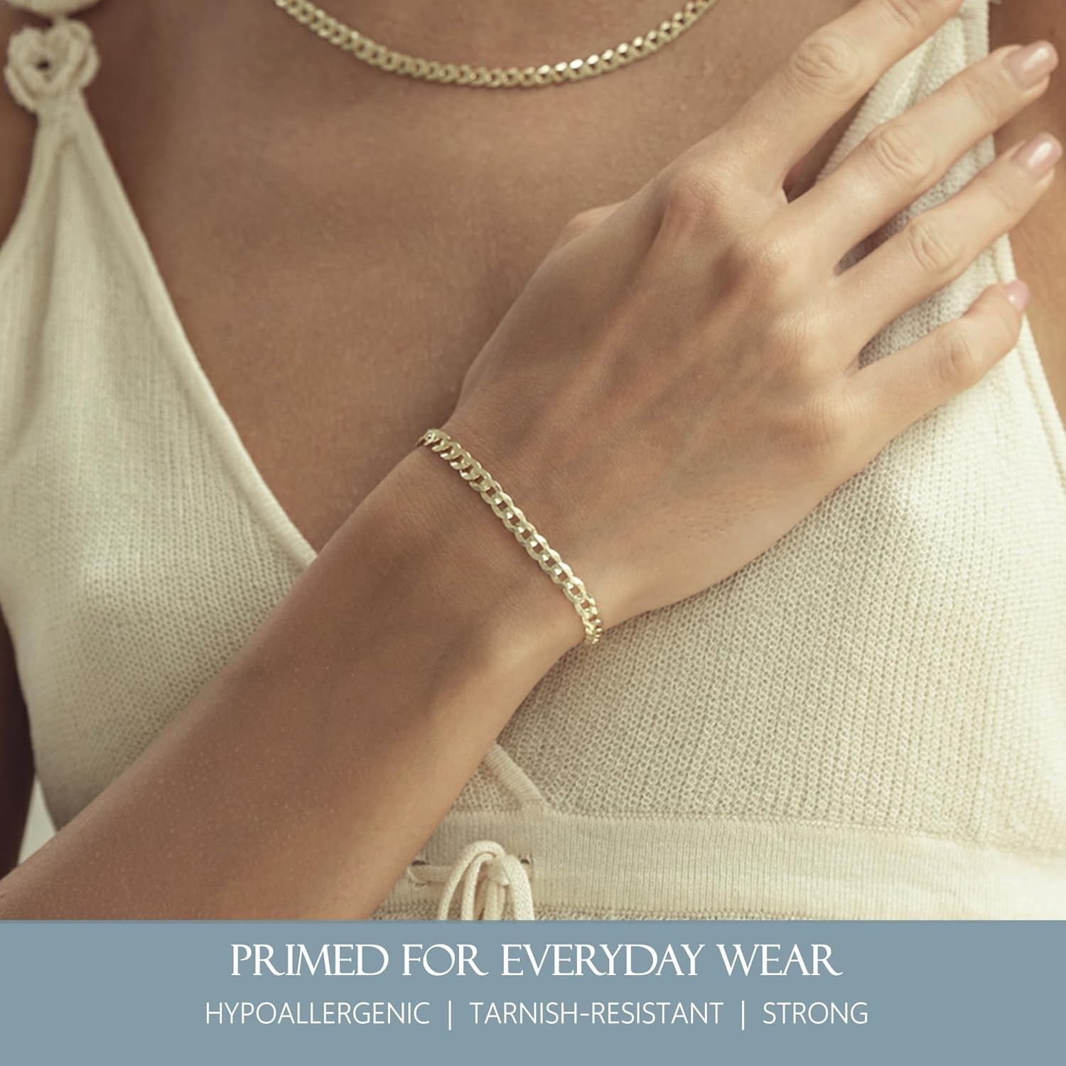 Curb, Figaro, Mariner Chain Bracelets for Women | 925 Silver