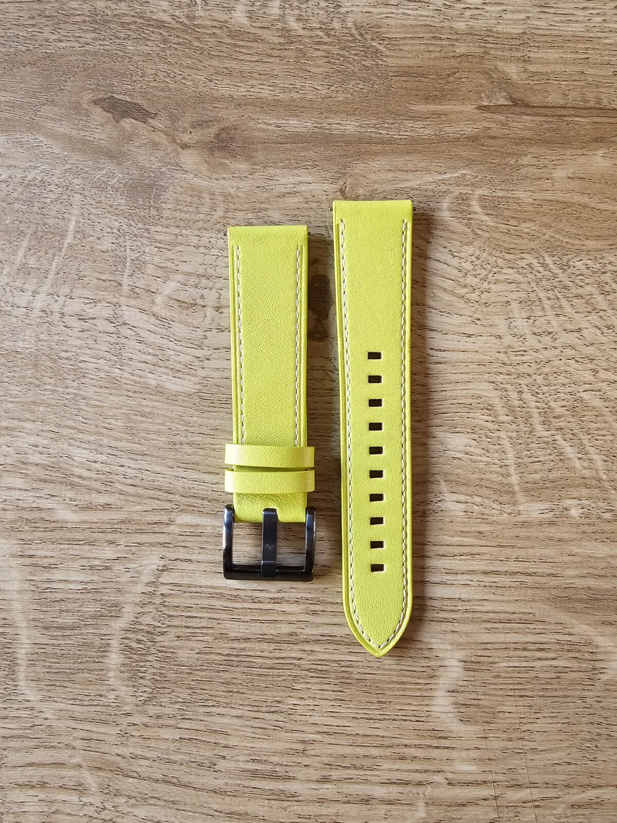 BRIGHT GREEN GENUINE LEATHER WATCH STRAP 20MM EASY FIT HIGH QUALITY STEEL BUCKLE