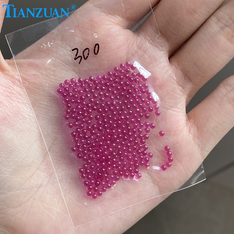 Lab-Crown Round Ruby Ball Gemstones | Multi-Size Loose Beads for Jewelry Making