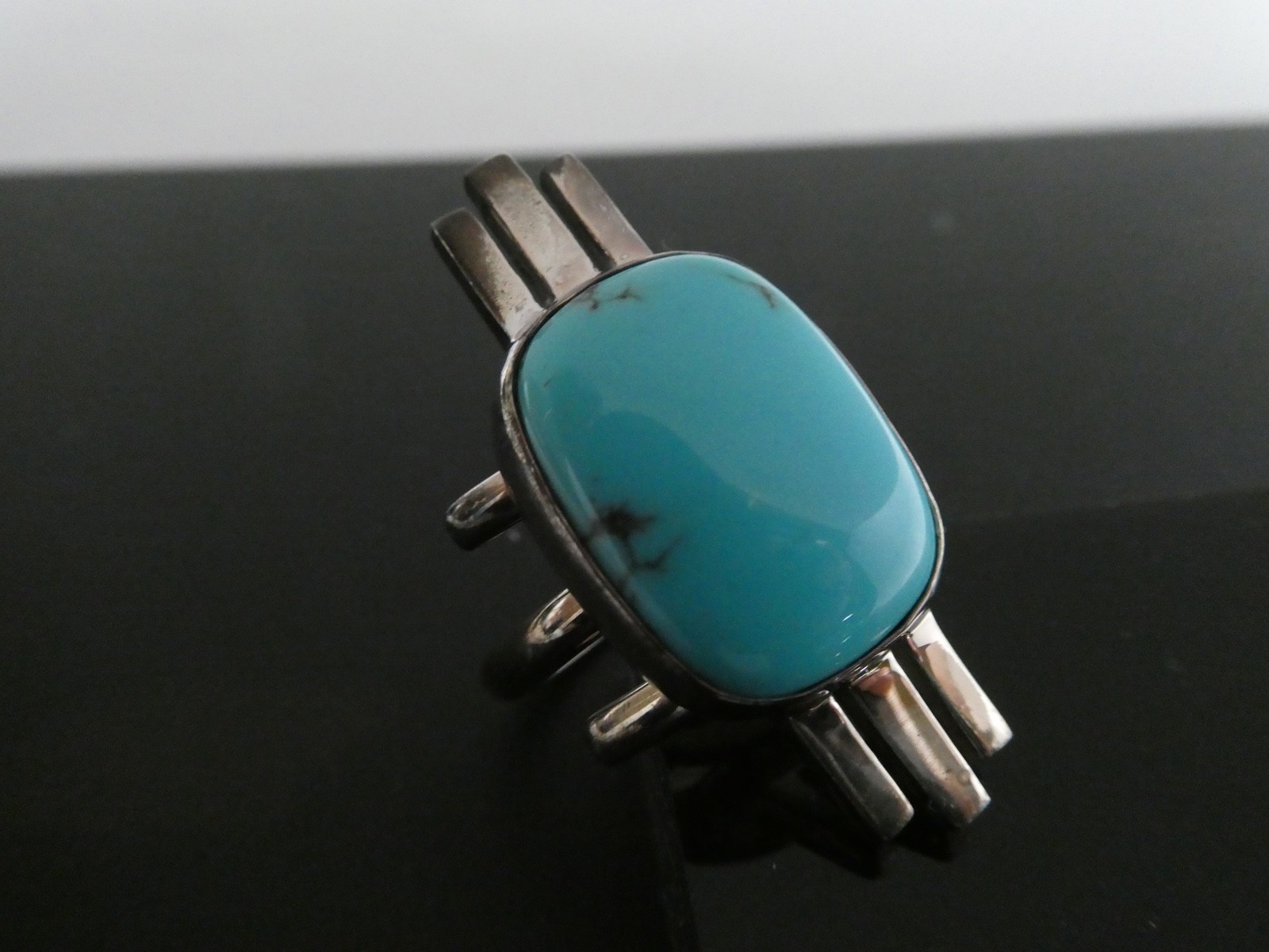 Jay King Mine Finds DTR Turquoise Modernist Sterling Silver 925 RING Size 9