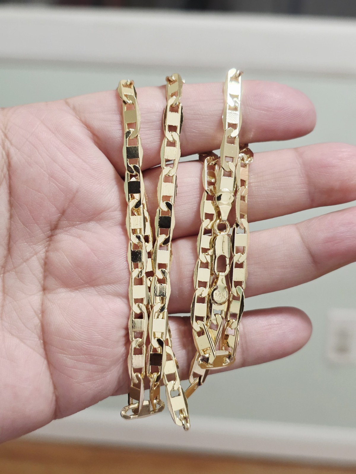 Beautiful 18K Chain, for Men, Cadena Para Hombre 18K Oro Laminado