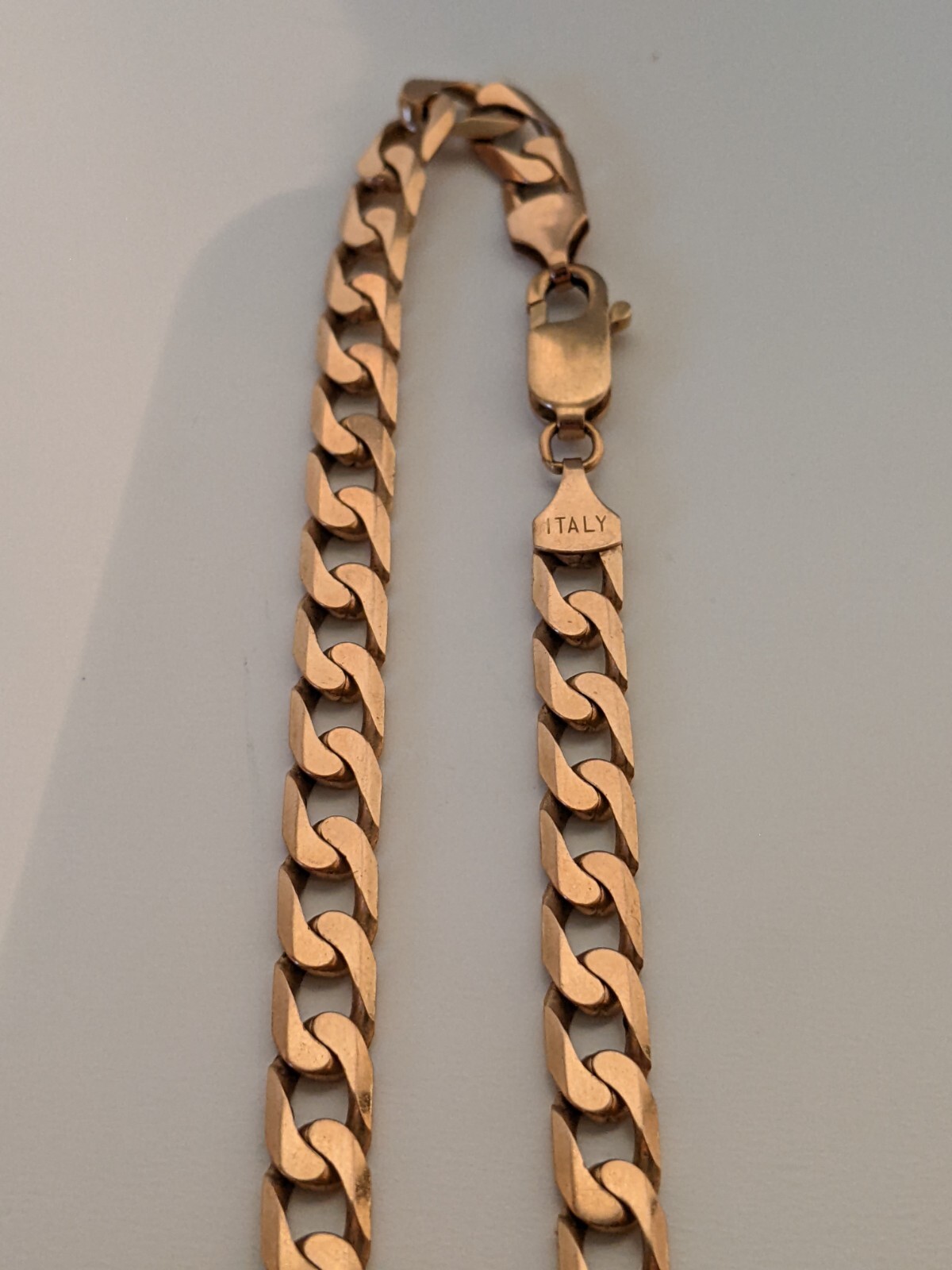 9ct Solid Gold Flat Curb Link Chain / Necklace – 51.5cm / 20.25” Length ~36g
