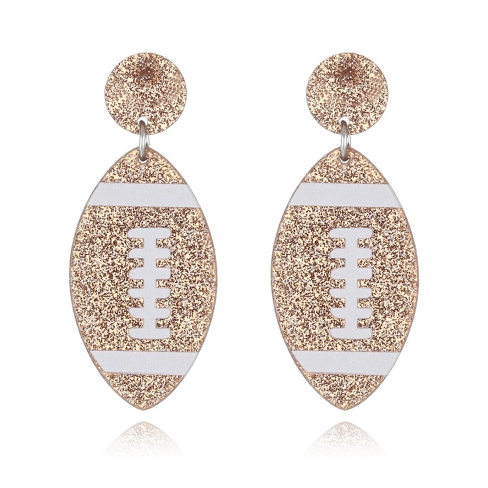 Baseball Earrings for Women Retro Sports Acrylic Lightweight Unique Sparkly Gli