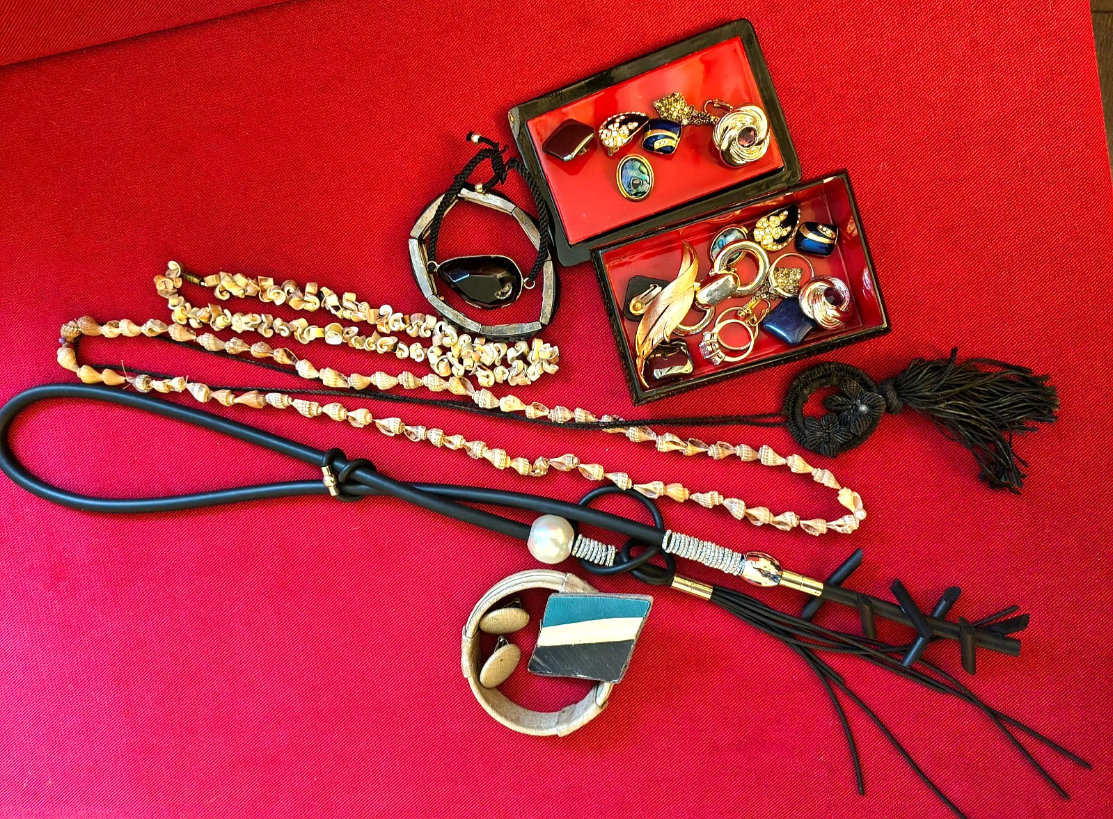 Box of jewelry for all ages. Vintage & contemporary. Branded, artisan, & more.