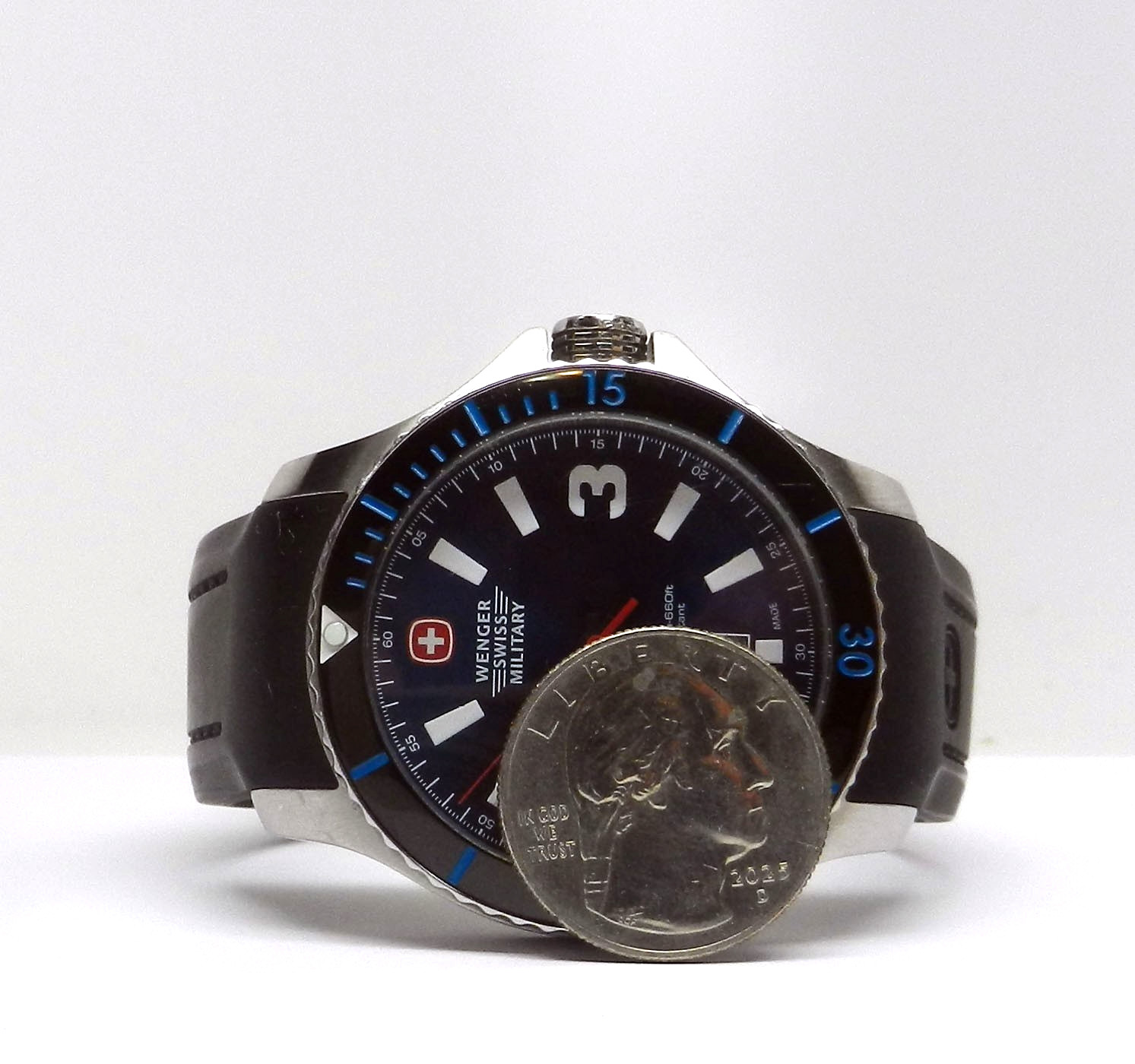 Wenger Swiss Made Military Seaforce Men’s 43mm Army Blue Dial 20 ATM 200M Watch