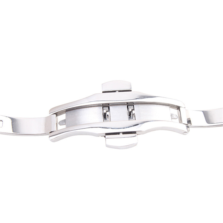 Butterfly Double Snap Clasp 10 12 14 16 18 20 22mm Stainless Steel Watch Buckle