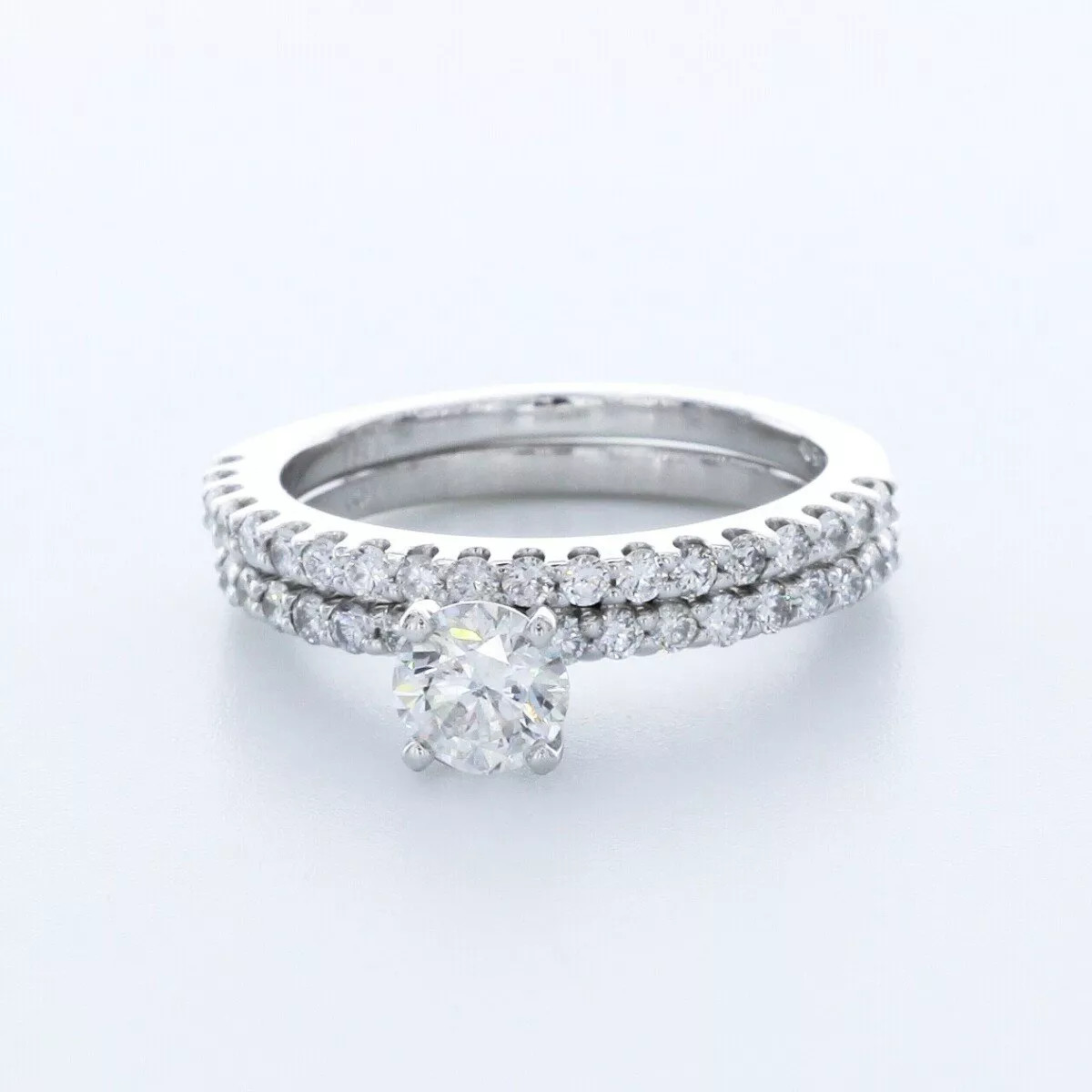 Engagement Ring 18K White Gold Classic Round 1.78 Carat Lab-Grown Diamond D VS2