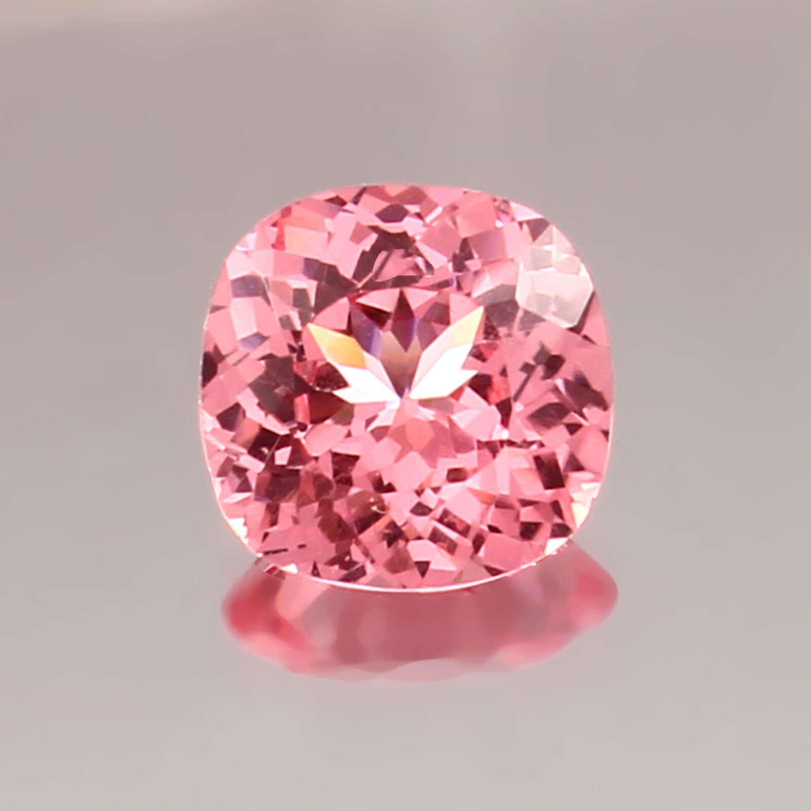 AAA Natural Ceylon Padparadscha Sapphire Loose Cushion Cut Gemstone 8×8 MM