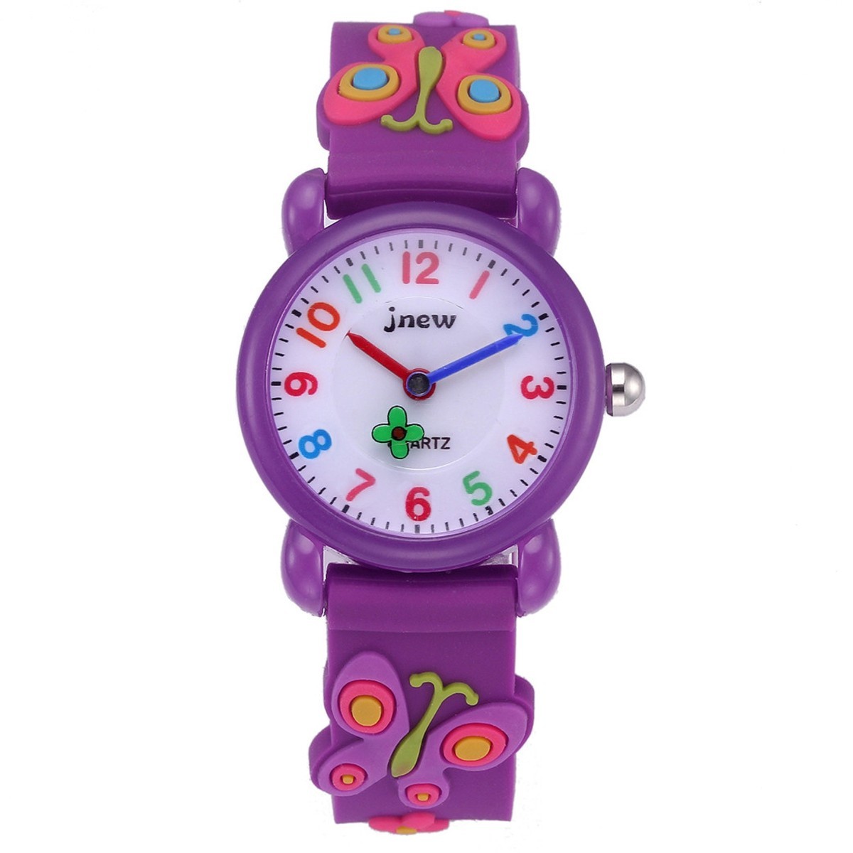 Kids Watches 3D Cartoon Butterfly with Silicone Band Boys and Girls