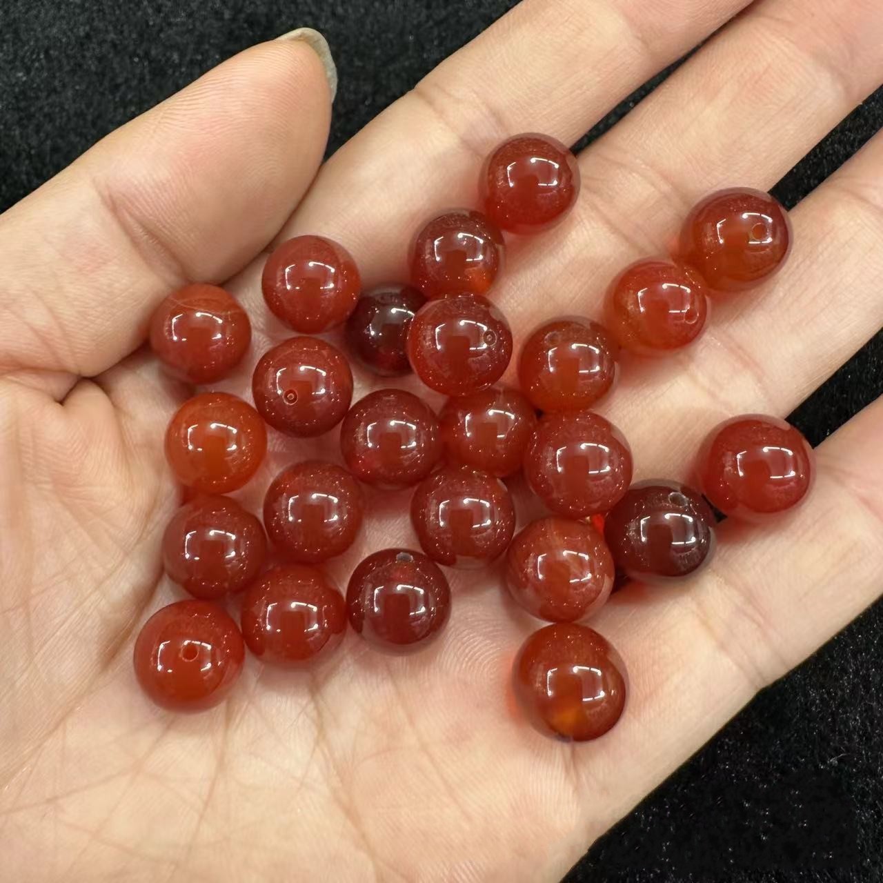 50Pcs Natural Rose Quartz Ball Quartz Crystal Sphere Pendant Reiki Healing Bead