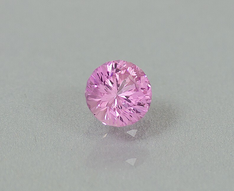 Pink Spinel. Lab Created. 10 mm.5.10 cts. New Design “Sunburst”. Amazing Flash