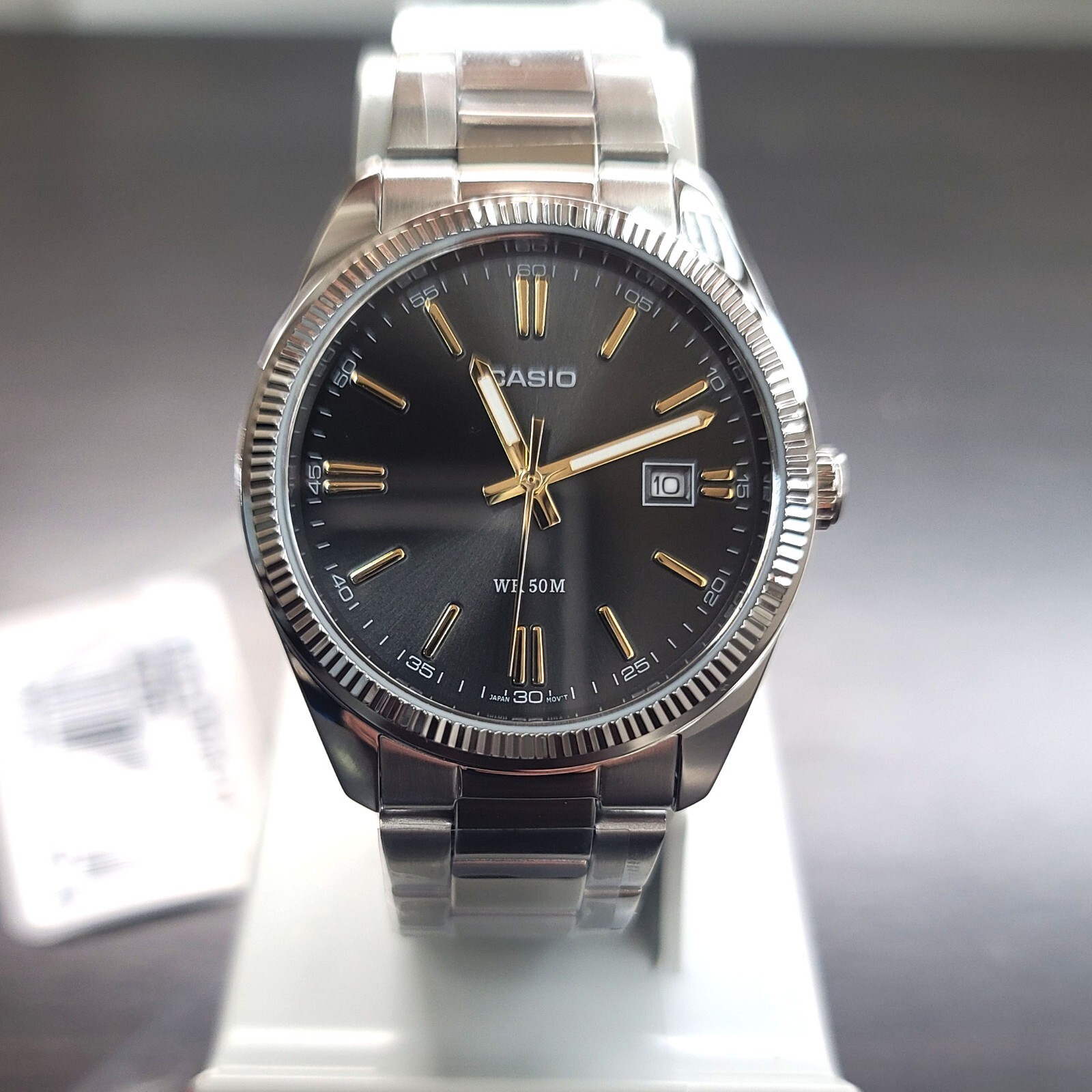 CASIO Men Analog Stainless Steel silver Band Watch Original New MTP-1302D-1A2VDF