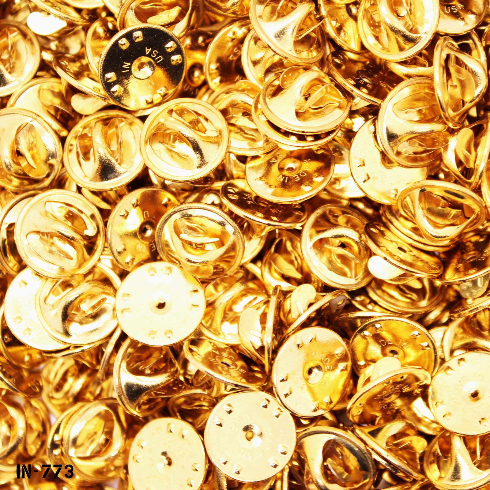 Lot of 24 NEW Brass Clutch Back Pin Backs ~ Insignia Fasteners ~ Made in the USA