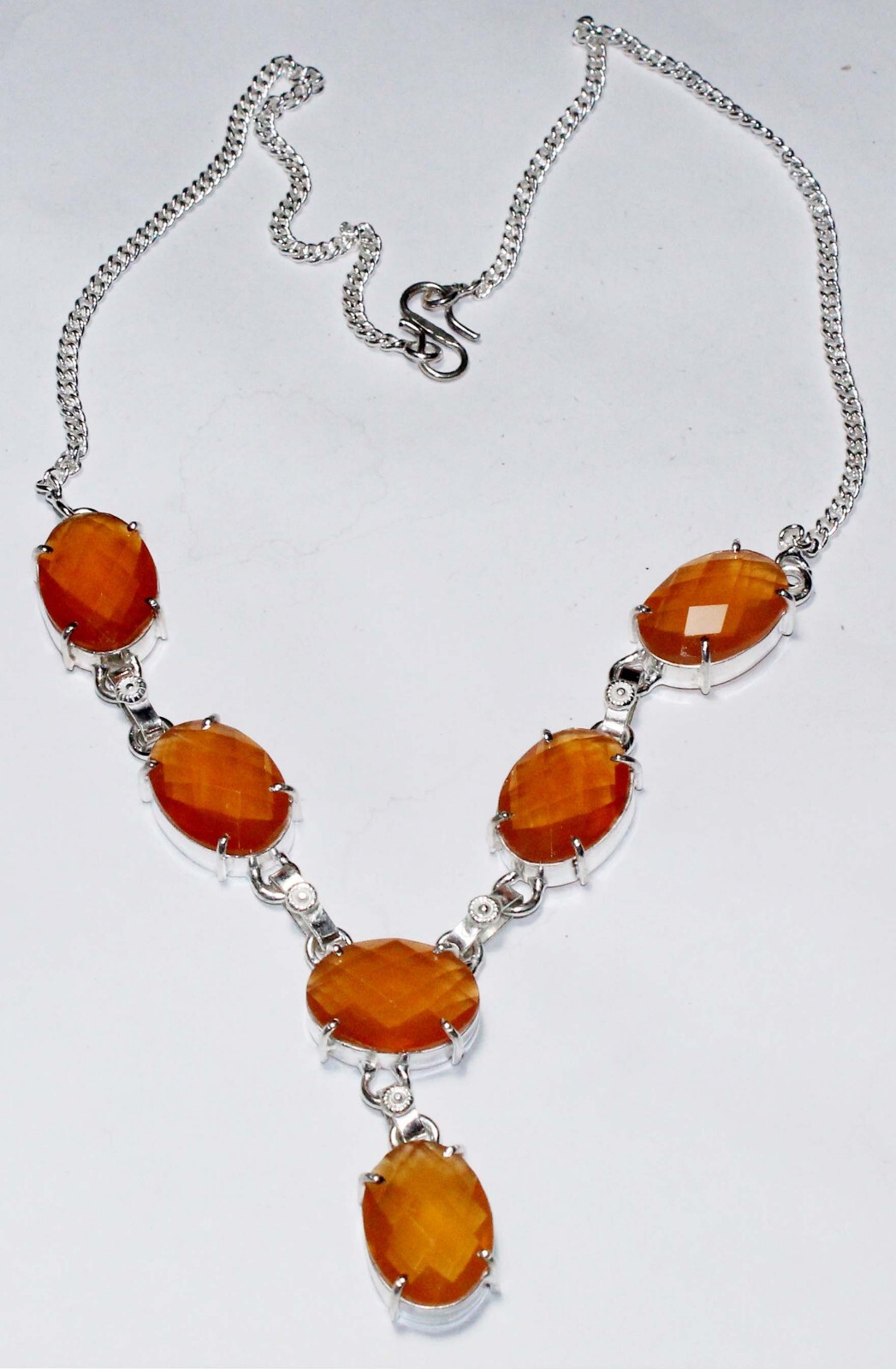 Hydro Orange Onyx Gemstone Handmade Mix Jewelry Set N 18 B 8 R 6 E 1.5 Inches