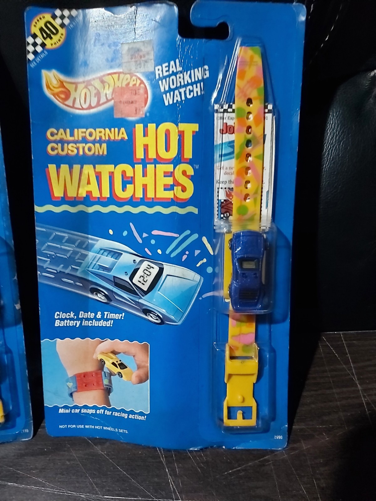 Pair of Hot Wheels California Custom Car Hot Wrist Watches Vintage